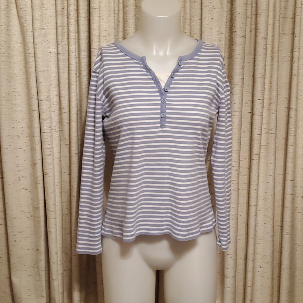 Karen Scott Sport Striped Top